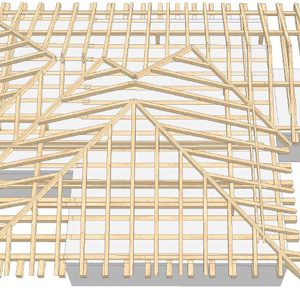 Dřevěná konstrukce CAD